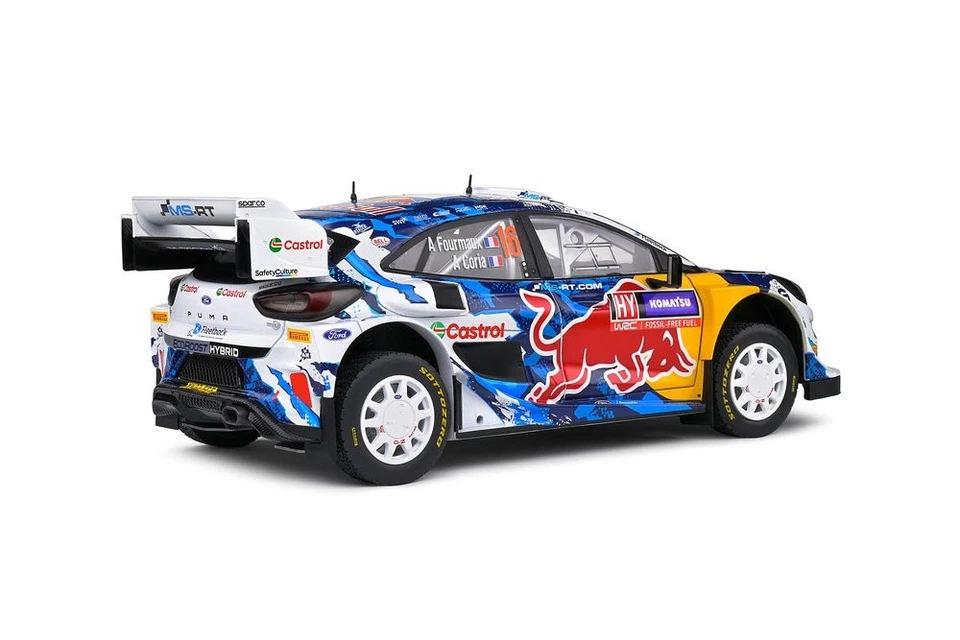 Ford Puma WRC Rally1 #16 Rally Di Svezia 2024 Bianco Blu Modellino 1:18 Solido - Immagine 4 di 4