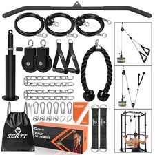 SERTT Weight Pulley System Gym, Pulley Pro Home Cable Pulley System gym for L...