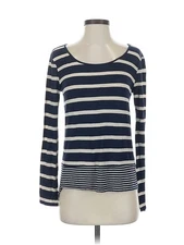 Olive and Oak Women Blue 3/4 Sleeve T-Shirt XS