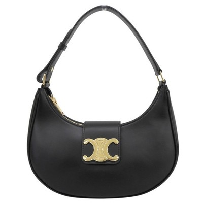CELINE Triomphe Ava One Shoulder Bag Handbag Shoulder Bag leather black