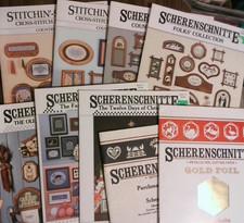 9 scherenschnitte 2 paper books 7 pattern booklets cross stitch Back Street