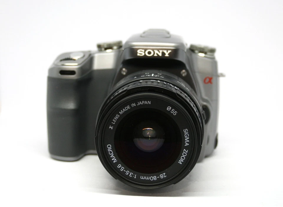 Cámara Sony Alpha DSLR-A100 japonesa solo menú + lente Sigma 28-80 mm F3.5 59202 Foto 3 de 4