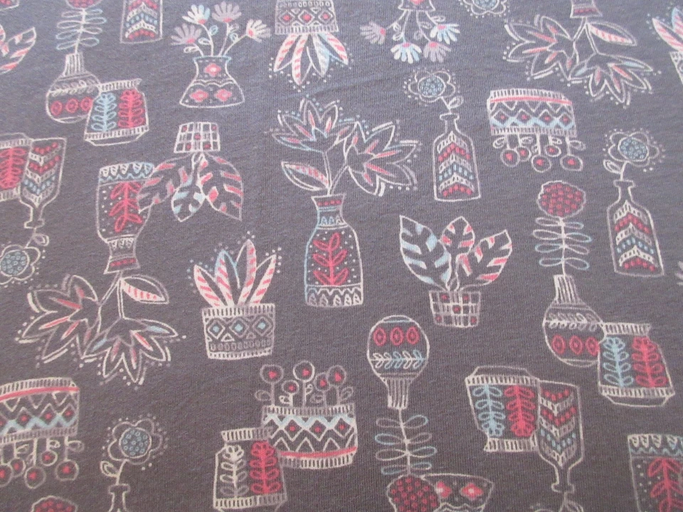 Camisa de noche Jockey para mujer ropa de dormir suave grande gris/melocotón estampado manga corta Foto 4 de 4