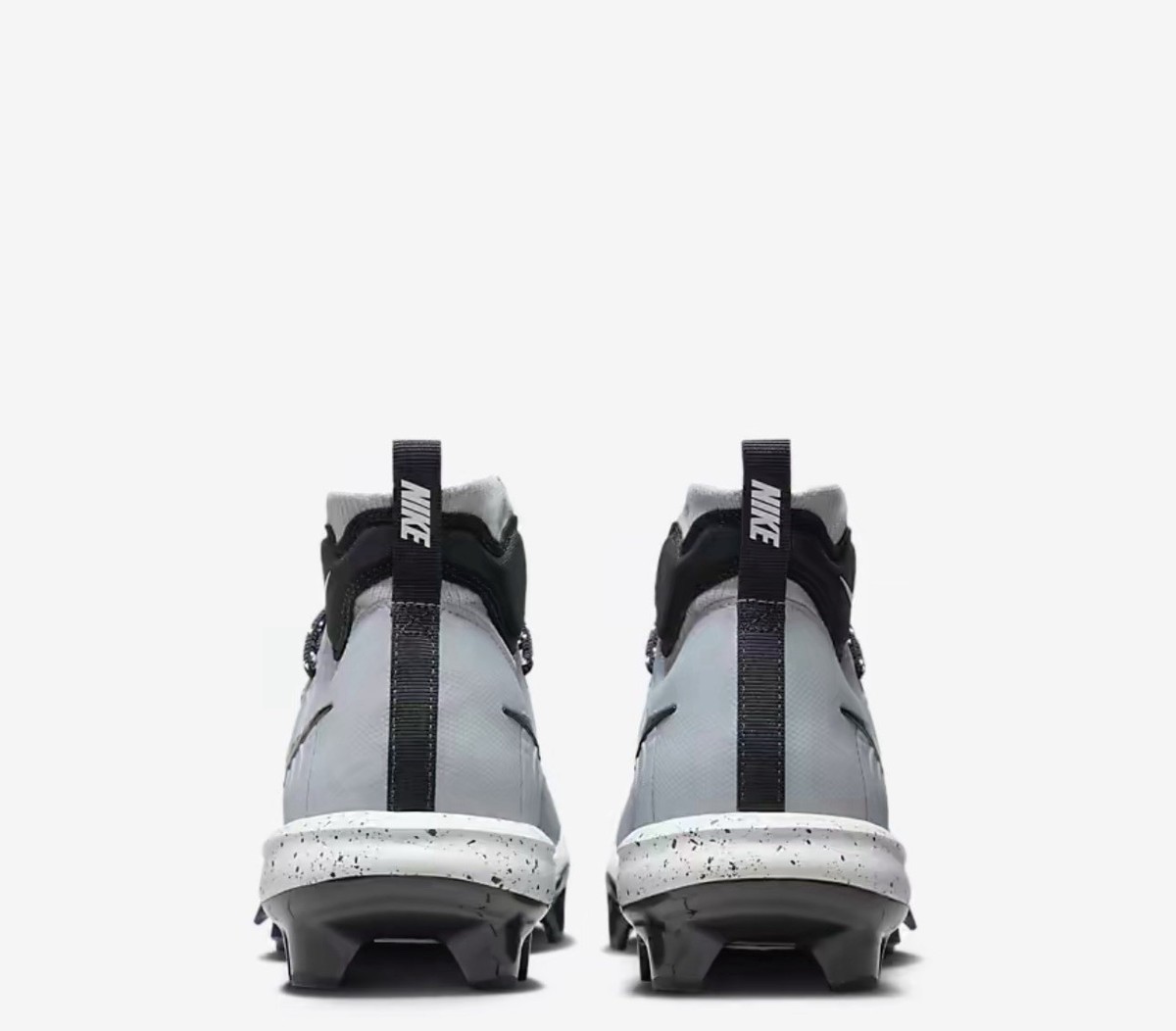 Nike Alpha Huarache NXT MCS Mid Baseball Cleat Gray Black DJ6519