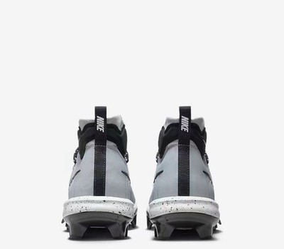 Nike Alpha Huarache NXT MCS Mid Baseball Cleat Gray Black DJ6519