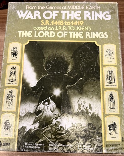 SPI War Of The Ring RPG War Board Game LOTR 1977 Middle Earth - COMPLETE