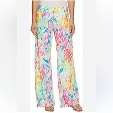 Lilly Pulitzer Neon Sparkling Sands Bal Harbour Palazzo Pants, Size M