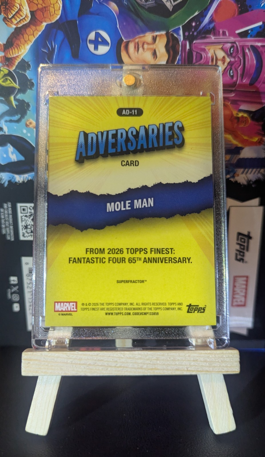 Mole Man 1/1 Superfractor AD-11 Topps Finest Fantastic Four 2026 view 2