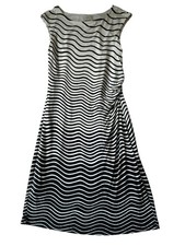 Ann Taylor LOFT Dress Sleeveless Women's Sz XSP Petite Black White Stripes