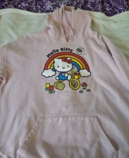 Bioworld Sanrio Hello Kitty Pink Graphic Pullover Hoodie Women s Pocket 2XL