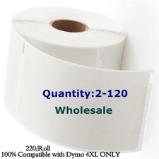 220/Roll DYMO 4XL Direct Thermal Shipping Postage Labels 4x6 1744907 compatible