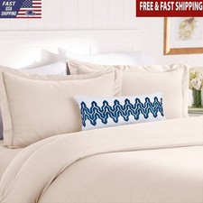 Microfiber King Duvet Cover Set Hypoallergenic Soft Breathable Easy Care New
