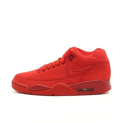 Nike Herren Air Flight 89 Sneaker Rot Leder Perforiertes Obermaterial EU 42.5