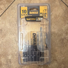 DEWALT Black & Gold DWA1180 10-Piece HSS Drill Bit Set for Metal, Yellow/Black