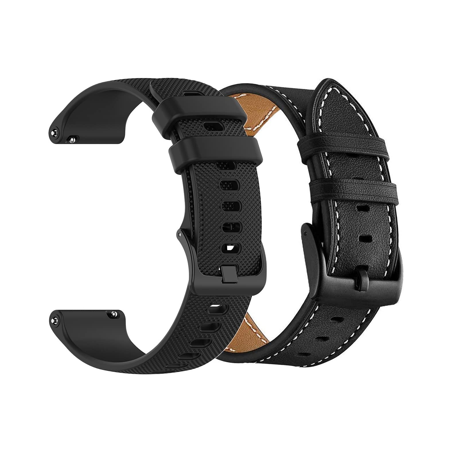 Yeejok Compatible for Amazfit GTR 4 Bands,GTR 3/ 3 Pro 22mm, Black+Black 