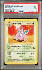 Pokemon Card Nidorino 37/102 1st Edition PSA 7 Shadowless Base Set Vintage 37