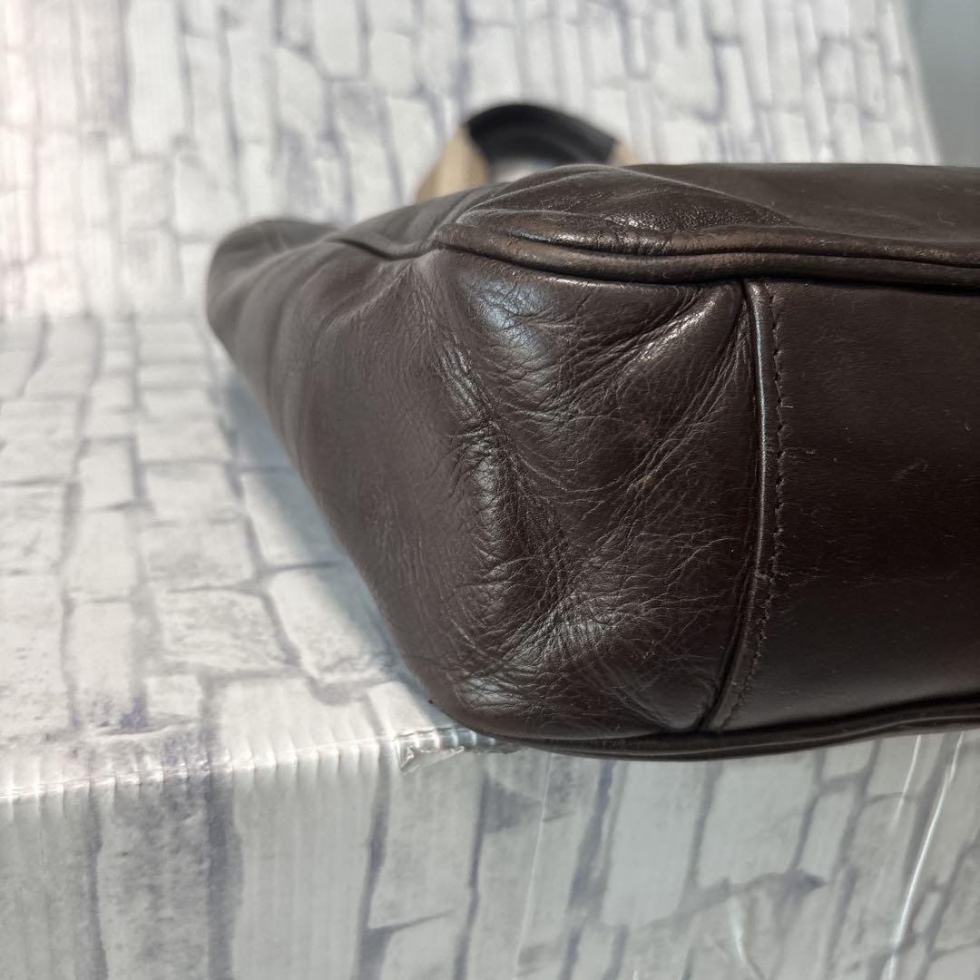BALLY Tote Bag TENIRO Leather Brown 2Way Authentic Women's