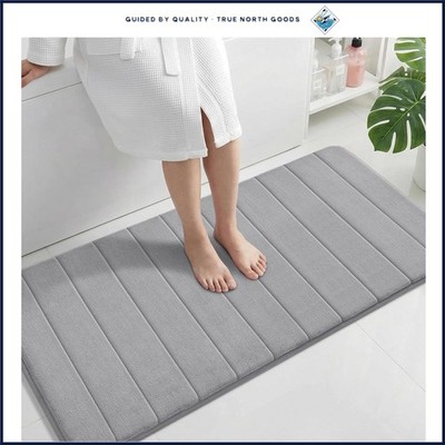 44x24 Bath Mat with Low Pile Memory Foam, Quick Drying and Machine Washable