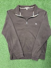 Burberry Men  s Size XL Brown Quarter Zip Sweater