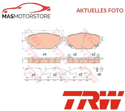SATZ BREMSBELÄGE BREMSKLÖTZE VORNE TRW GDB3611 A NEU OE QUALITÄT
