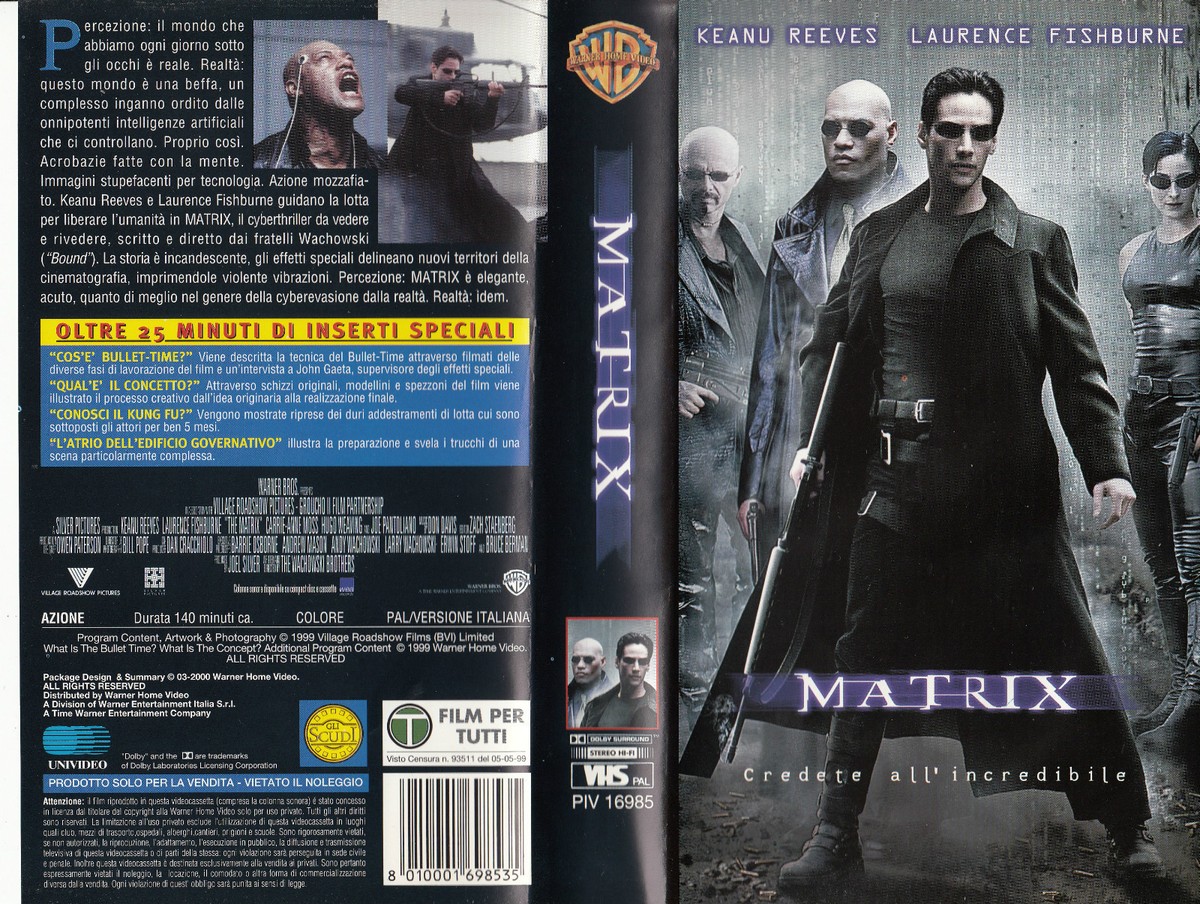 【VHS　ビデオ】映画『マトリックス』 Amazon.co.jp: The Matrix [VHS] : DVD