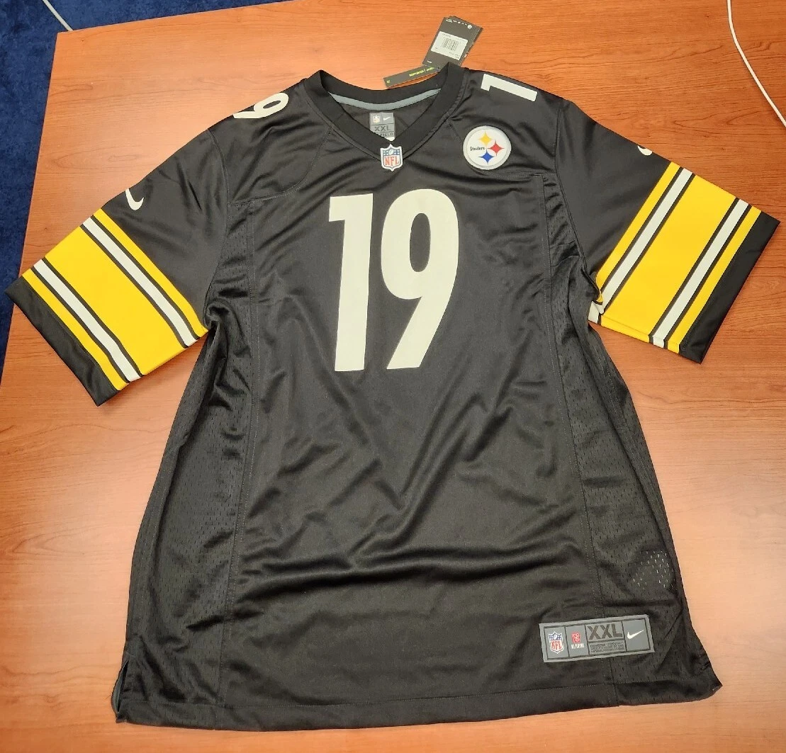 Nike Pittsburgh Steelers No19 JuJu Smith-Schuster Gold Men's Stitched NFL Elite Drift Fashion Jersey