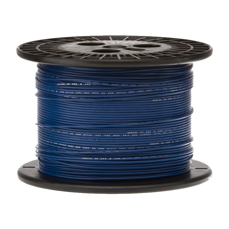 Wire Stranded Blue 26 AWG Stranded Hook Up Wire, Blue, 1000 ft, 0.0390