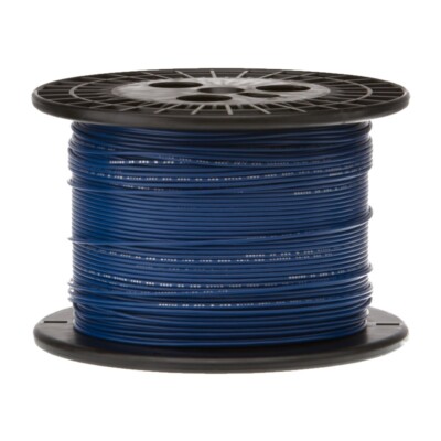 26 AWG Stranded Hook Up Wire, Blue, 1000 ft, 0.0390'' Dia, UL1429, 150V