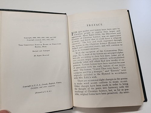 1937 CHRISTIAN SCIENCE Hymnal "Words Only" by Mary Baker Eddy Brown Green HC - Picture 9 of 20