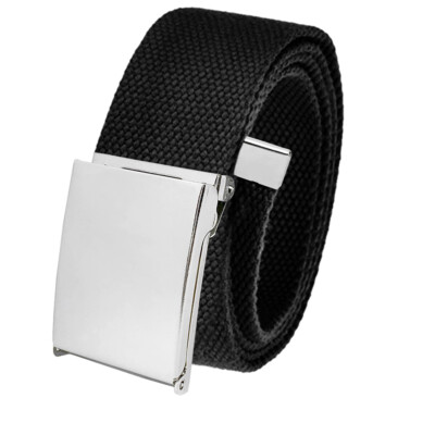 Build A Belt Adult 1.5'' Silver Flip Top Buckle with Canvas Web Belt