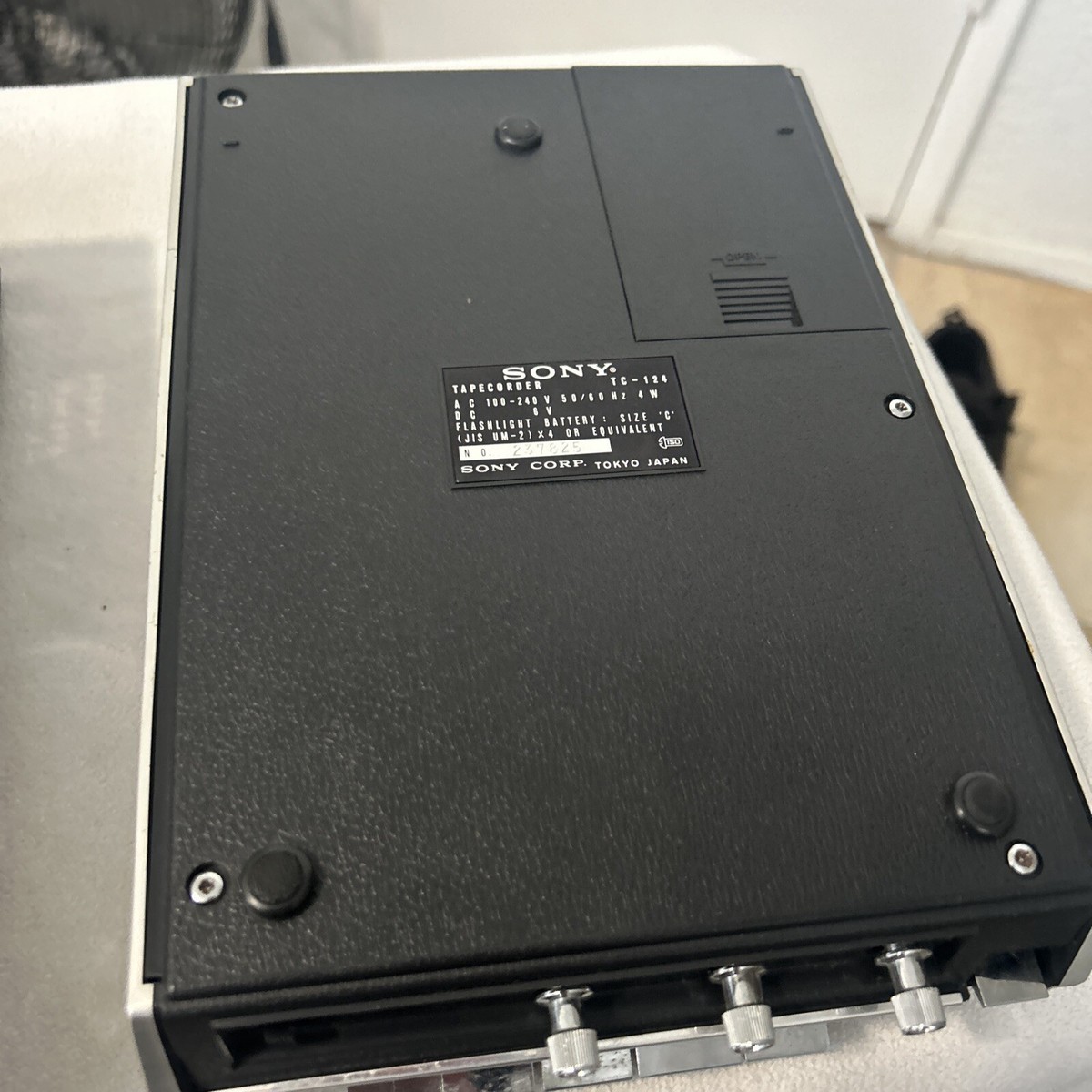 Sony TC-124 Stereo Cassette Corder - Portable Solid State Tape