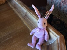 Ty 3511 Beanie Basket Babies FLOPPITY THE RABBIT Lavender RARE 2001 Orig Mint
