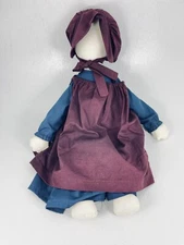 Vintage Large 22"T Rag Cloth Doll Amish Faceless Figure Traditional Church