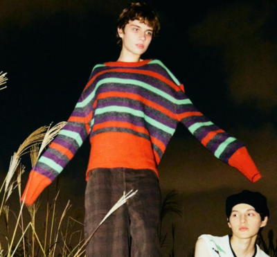 Zara x Harry Lambert Striped Wool Blend Sweater Red Size M Medium