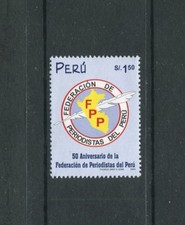 Peru 1276, MNH, Peruvian Journalists Federation, Map 2000. X29554