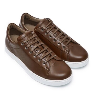 Giavanito Rossi Low Top Brown Leather Shoe Men Size 8 US S26340.M1WHT.CLNTEXA
