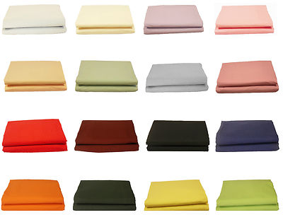 LUXUS Modern 68 Auswahl Polycotton Uni Gefärbt Flaches Laken - KOSTENLOSE LIEFERUNG