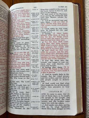 Holy Bible KJV LARGE PRINT Encyclopedic Reference Edition Red Letter Maps Royal - Foto 4 di 7