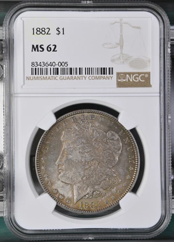1882 Morgan Dollar NGC Certified MS62