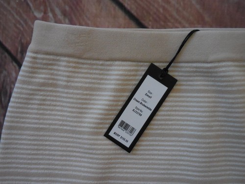 Romeo & Juliet Couture Bandage Stripe Skirt Cream Brulee MSRP: $155 Size Small - Picture 3 of 3