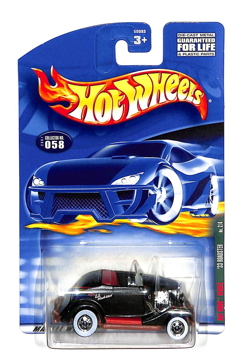 Hot Wheels 2001 Rat Rods Black ‘33 Roadster #58 A9