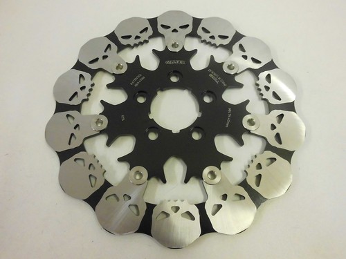 Galfer Skull Totenkopf Bremsscheibe hinten Harley Davidson Touring 1340 1450 FLH - Picture 2 of 2