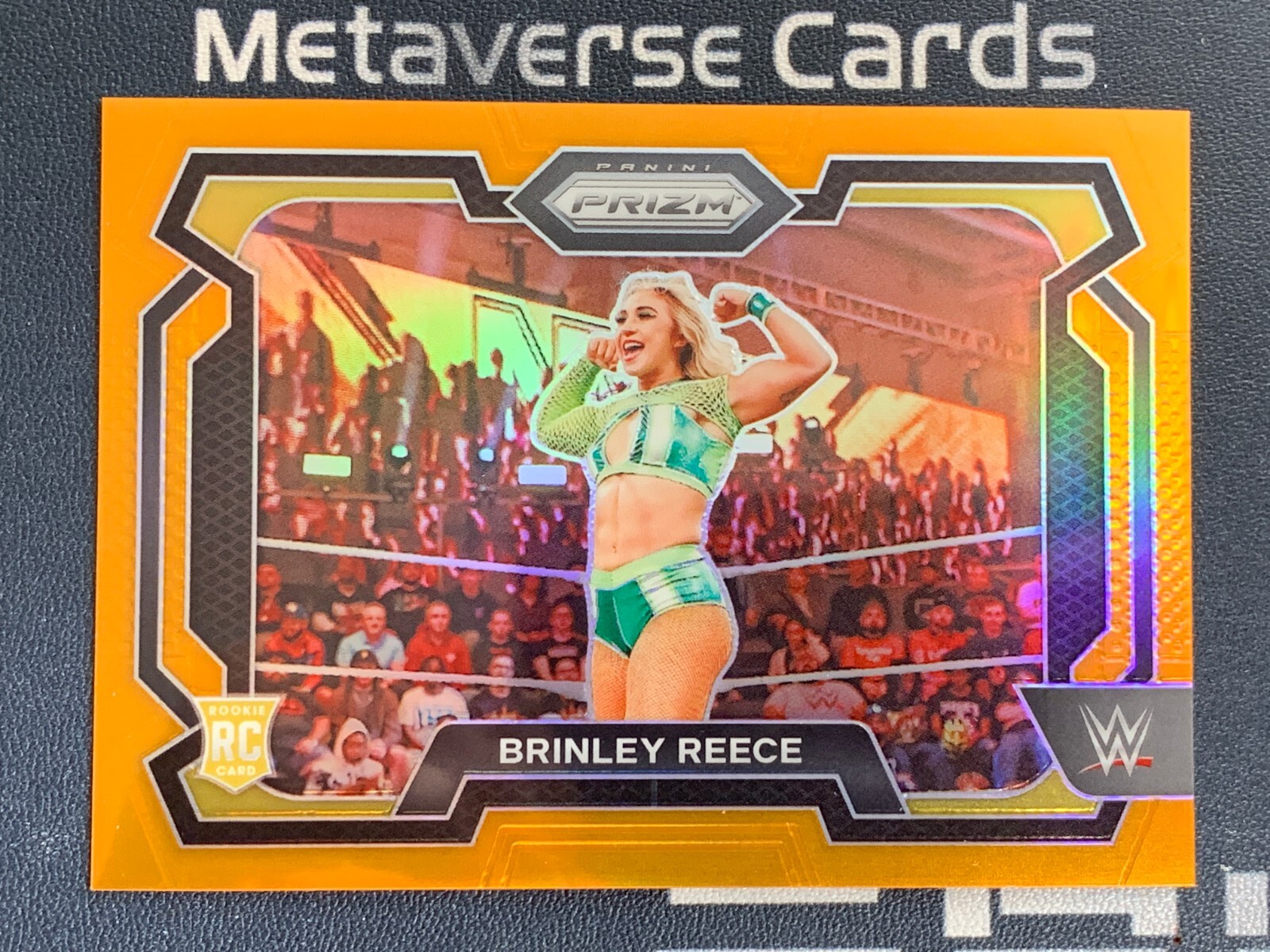 2024 Panini Prizm WWE Orange Refractor Rc Rookie Brinley Reece 65/99