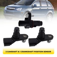 Set 2 camshaft 1 & Crankshaft Position Sensor GM Fit Saab Saturn 2007-17 2.4L L4