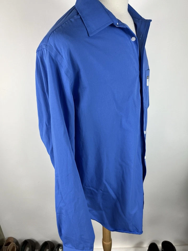 Camisa de vestir Steve Harvey para hombre talla 17 1/2 34-35 manga larga abotonada-1215 Foto 3 de 4