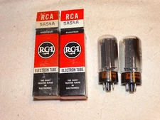 2 x 5AS4/ 5u4gb RCA Rectifier Tubes *Black Plates*TESTED*NOS*NIB*#15