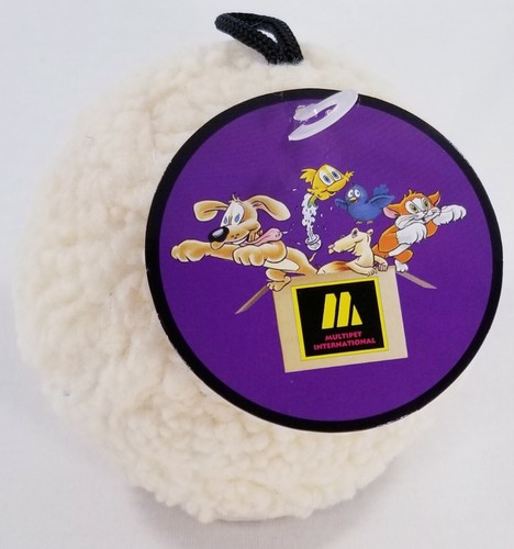 MultiPet 2-Squeaker Fleece Dog Toy Toys Man Ball in Bone Heart in B52 Puppy - Picture 8 of 8