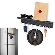 Magnetic Key Hook Mail Organizer for Entryway Refrigerator Kitchen Office