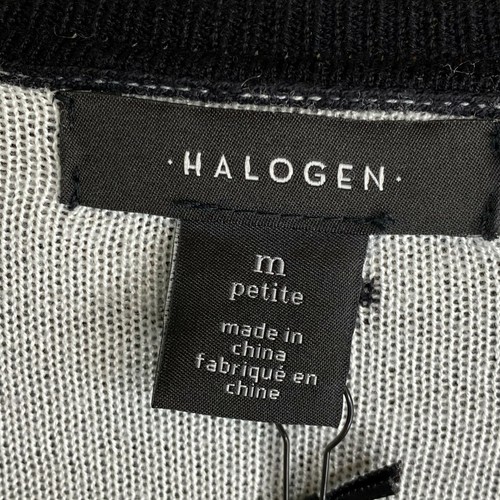NWT Halogen Women's Black Polka Dot Cardigan Sweater Size Petite Medium A5 - Picture 4 of 5
