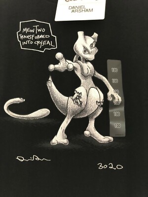 Daniel Arsham x Pokemon Mewtwo x Uniqlo T-shirt for kids Black 100